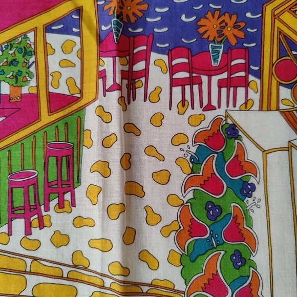 Ginnie Johansen Colorful Beach Vocation Scenery Print Cotton Scarf, - Picture 8 of 11